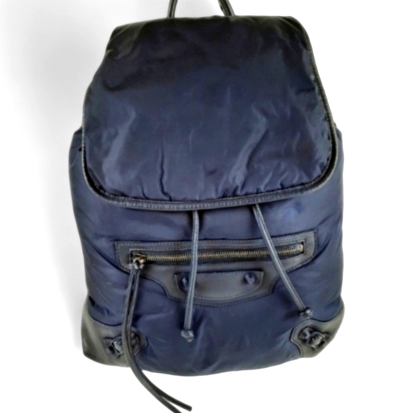 BALENCIAGA Motocross Classic Traveller Backpack Traveler Top Handle Bag Blue - Picture 7 of 16